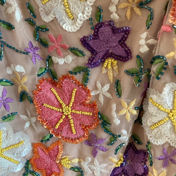 Mac Duggal Pastel Floral Embroidered Gown - Picture 10 of 14